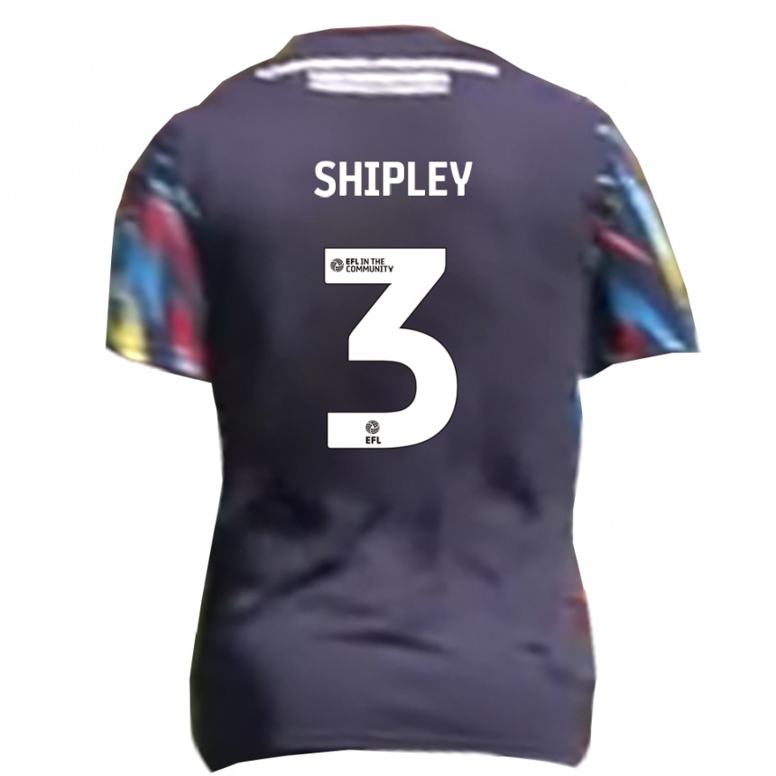 גברים כדורגל לואיס שיפלי #3 כחול נייבי צהוב אדום הרחק ג'רזי 2025/26