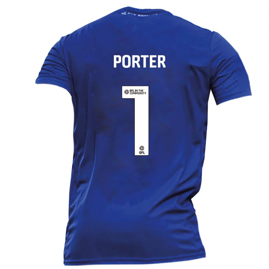 גברים כדורגל George Porter #1 כחול לבן הרחק ג'רזי 2025/26