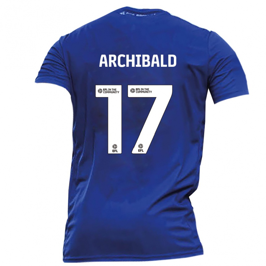 גברים כדורגל Sam Archibald #17 כחול לבן הרחק ג'רזי 2025/26