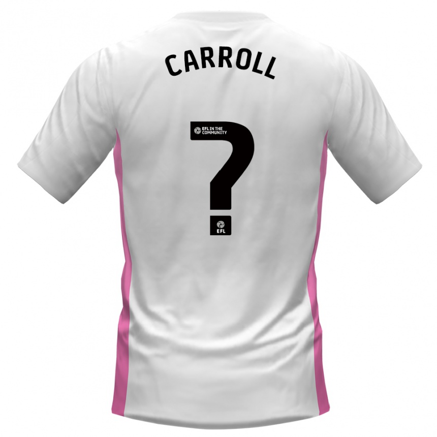 גברים כדורגל Rhianne Carroll #0 לבן אדום הרחק ג'רזי 2025/26