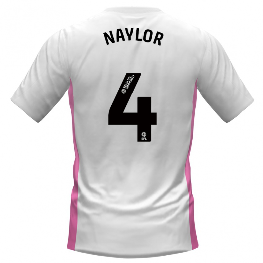 גברים כדורגל טום ניילור #4 לבן אדום הרחק ג'רזי 2025/26