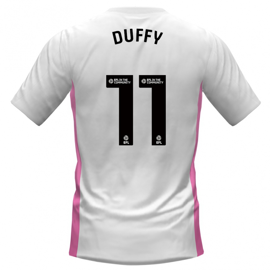 גברים כדורגל דילן דאפי #11 לבן אדום הרחק ג'רזי 2025/26