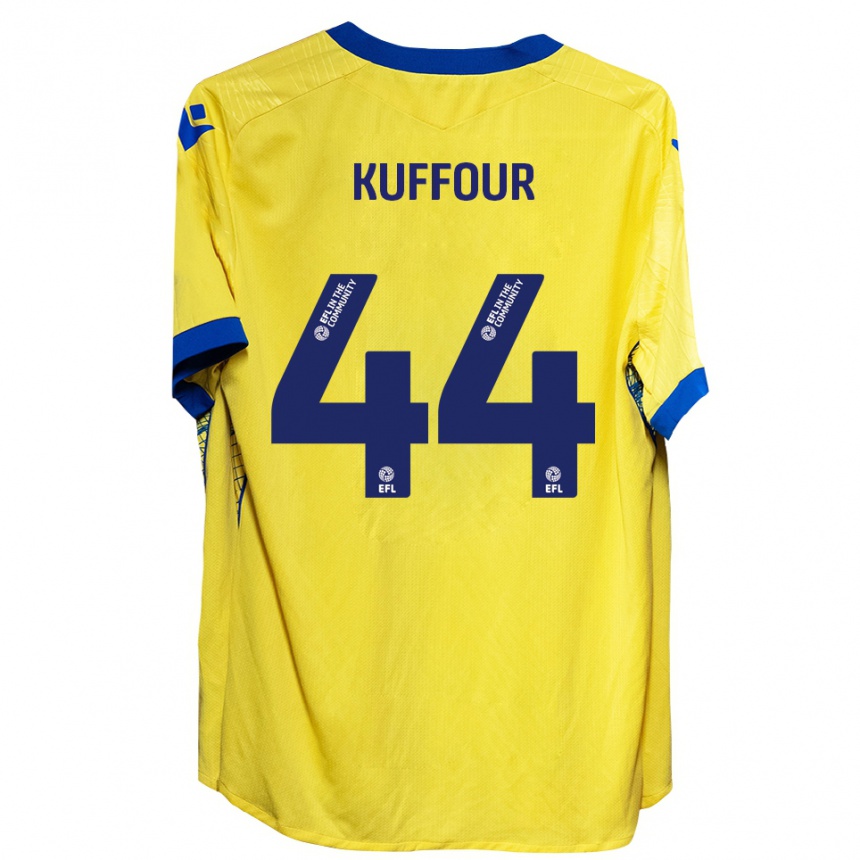 גברים כדורגל סמואל קופור #44 צהוב כחול הרחק ג'רזי 2025/26