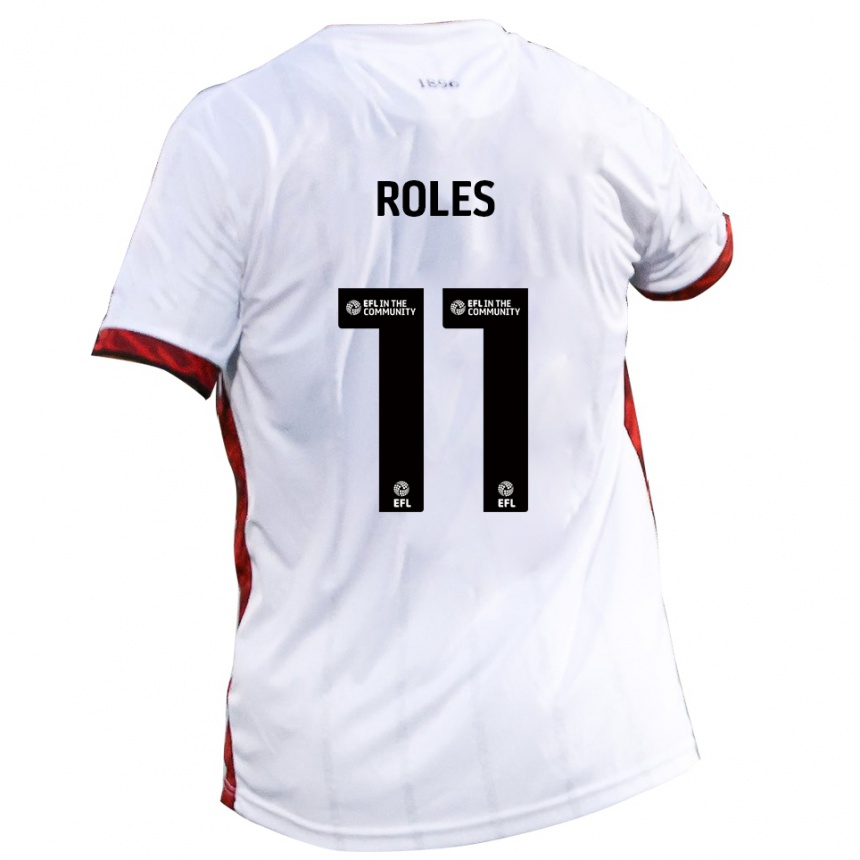 גברים כדורגל Jack Roles #11 לבן אדום שחור הרחק ג'רזי 2025/26