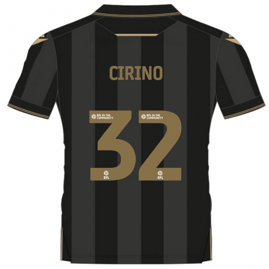 גברים כדורגל לני סירינו #32 שחור זהב הרחק ג'רזי 2025/26