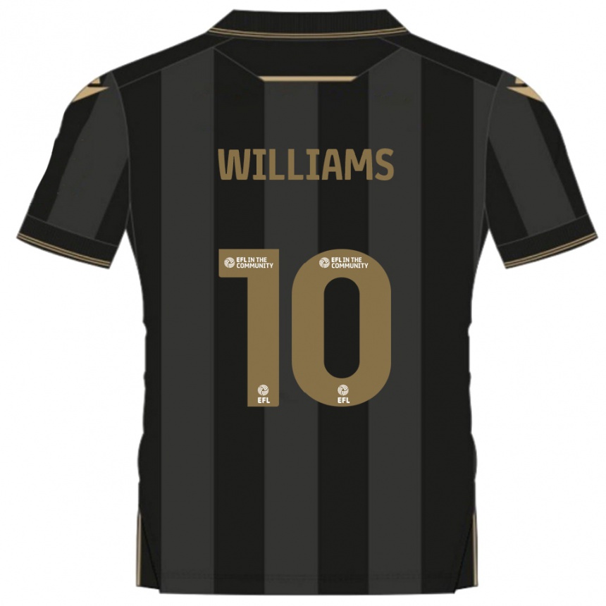 גברים כדורגל ג'ונתן וויליאמס #10 שחור זהב הרחק ג'רזי 2025/26