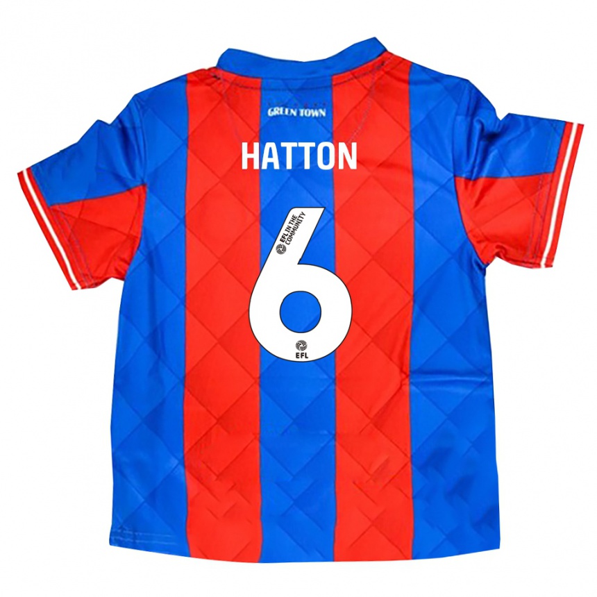 גברים כדורגל Charlie Hatton #6 כחול אדום לבן הרחק ג'רזי 2025/26