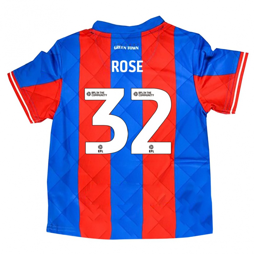 גברים כדורגל דני רוז #32 כחול אדום לבן הרחק ג'רזי 2025/26
