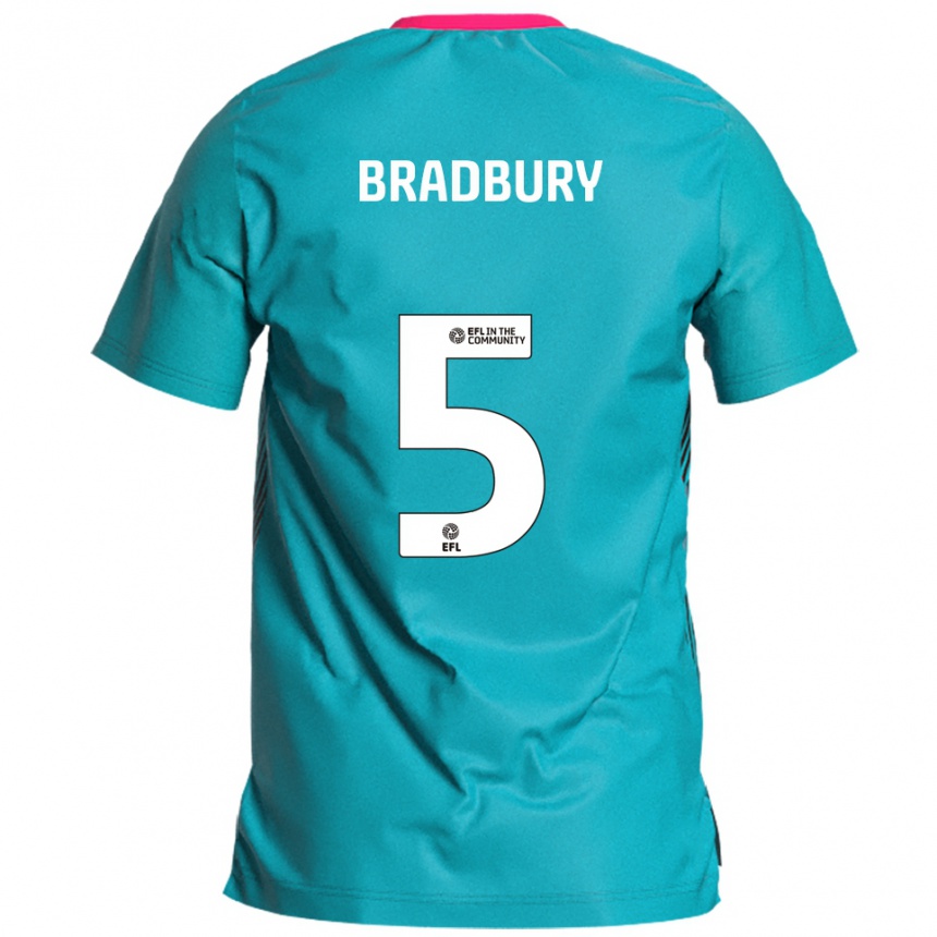 גברים כדורגל Tom Bradbury #5 תכלת ורוד הרחק ג'רזי 2025/26