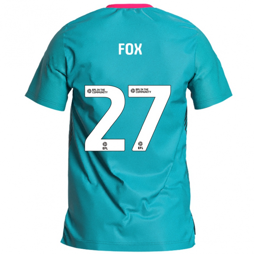 גברים כדורגל Ben Fox #27 תכלת ורוד הרחק ג'רזי 2025/26