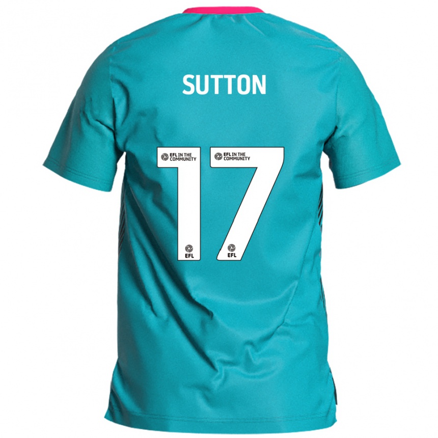 גברים כדורגל לוי סאטון #17 תכלת ורוד הרחק ג'רזי 2025/26