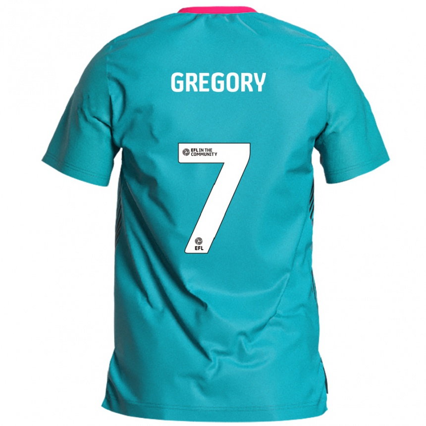 גברים כדורגל Chester Gregory #7 תכלת ורוד הרחק ג'רזי 2025/26