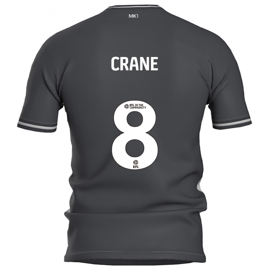 גברים כדורגל Max Crane #8 אפור כסוף הרחק ג'רזי 2025/26