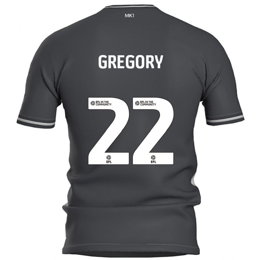 גברים כדורגל Mia Gregory #22 אפור כסוף הרחק ג'רזי 2025/26