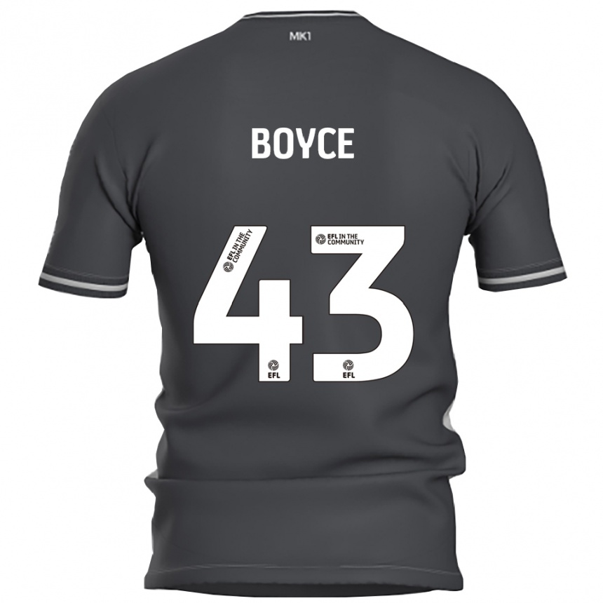 גברים כדורגל Kyle Boyce #43 אפור כסוף הרחק ג'רזי 2025/26