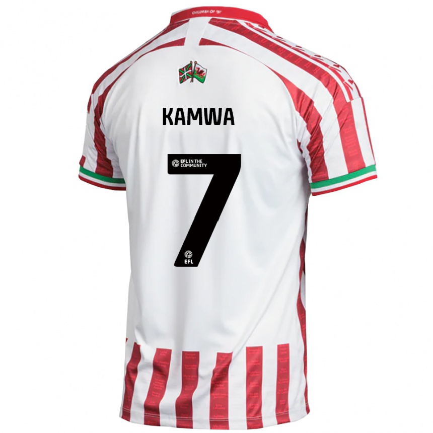 גברים כדורגל בובי קמווה #7 אדום לבן הרחק ג'רזי 2025/26