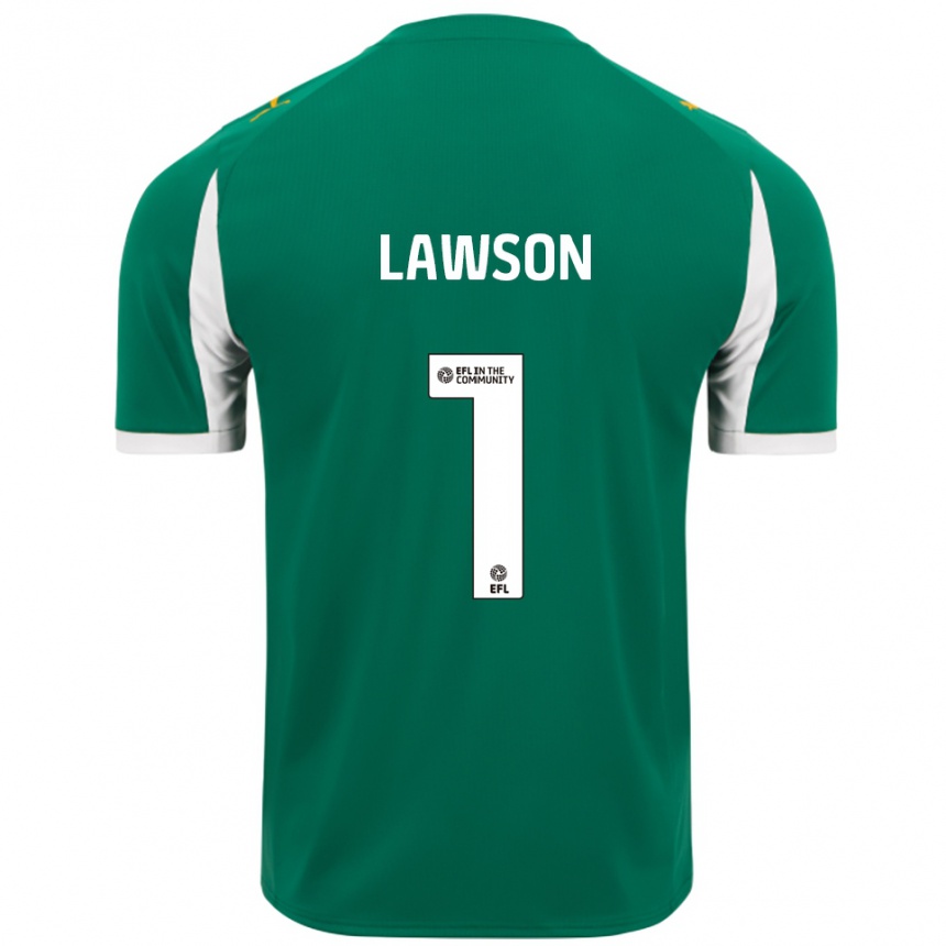 גברים כדורגל Harvey Lawson #1 ירוק לבן הרחק ג'רזי 2025/26