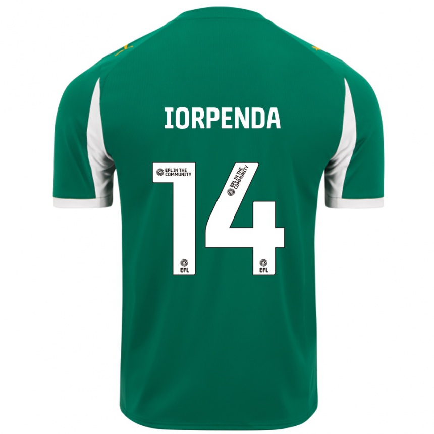 גברים כדורגל Tom Iorpenda #14 ירוק לבן הרחק ג'רזי 2025/26