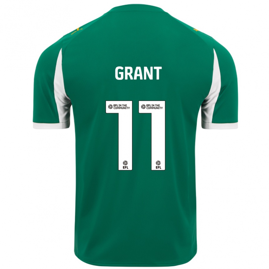 גברים כדורגל קונור גרנט #11 ירוק לבן הרחק ג'רזי 2025/26
