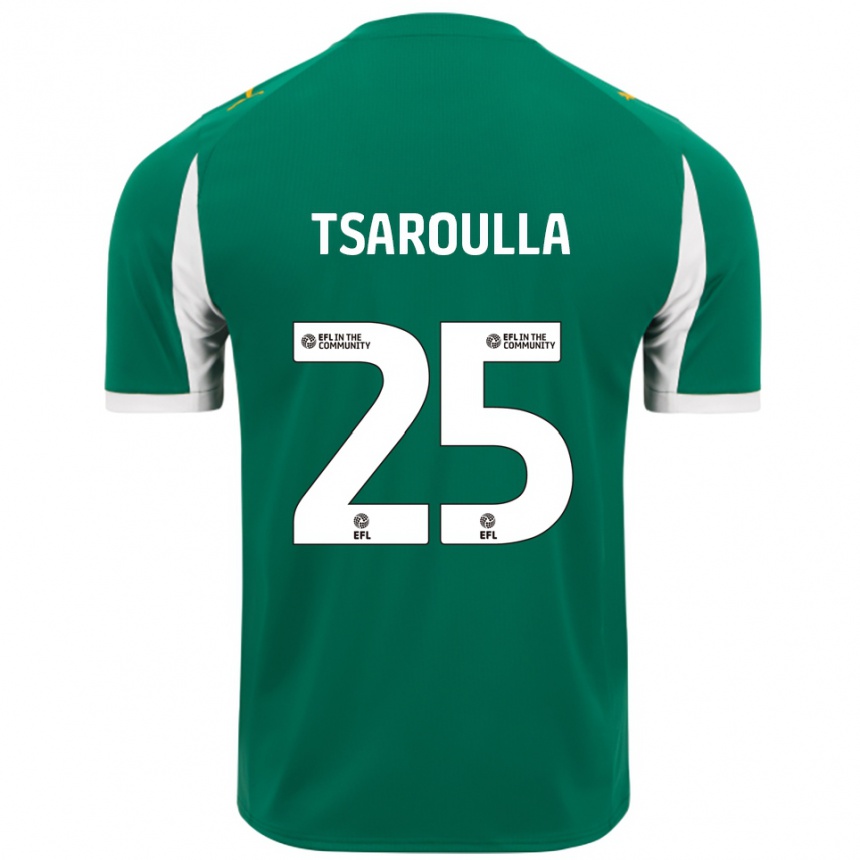 גברים כדורגל Nick Tsaroulla #25 ירוק לבן הרחק ג'רזי 2025/26