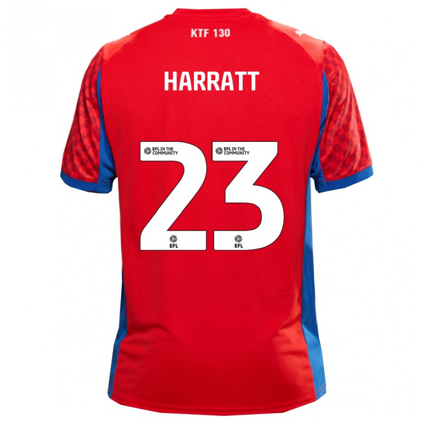 גברים כדורגל Kian Harratt #23 אדום כחול הרחק ג'רזי 2025/26