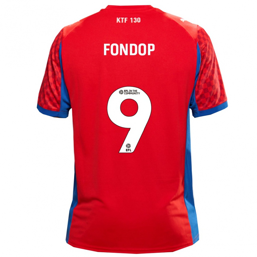 גברים כדורגל Mike Fondop #9 אדום כחול הרחק ג'רזי 2025/26
