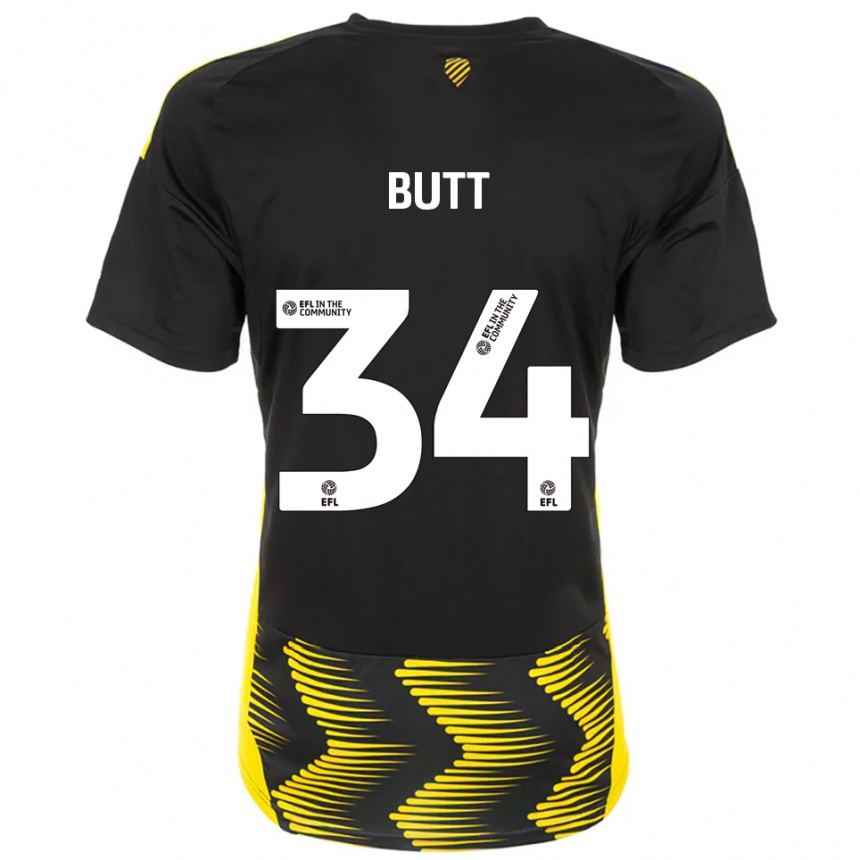 גברים כדורגל רובן באט #34 שחור צהוב הרחק ג'רזי 2025/26