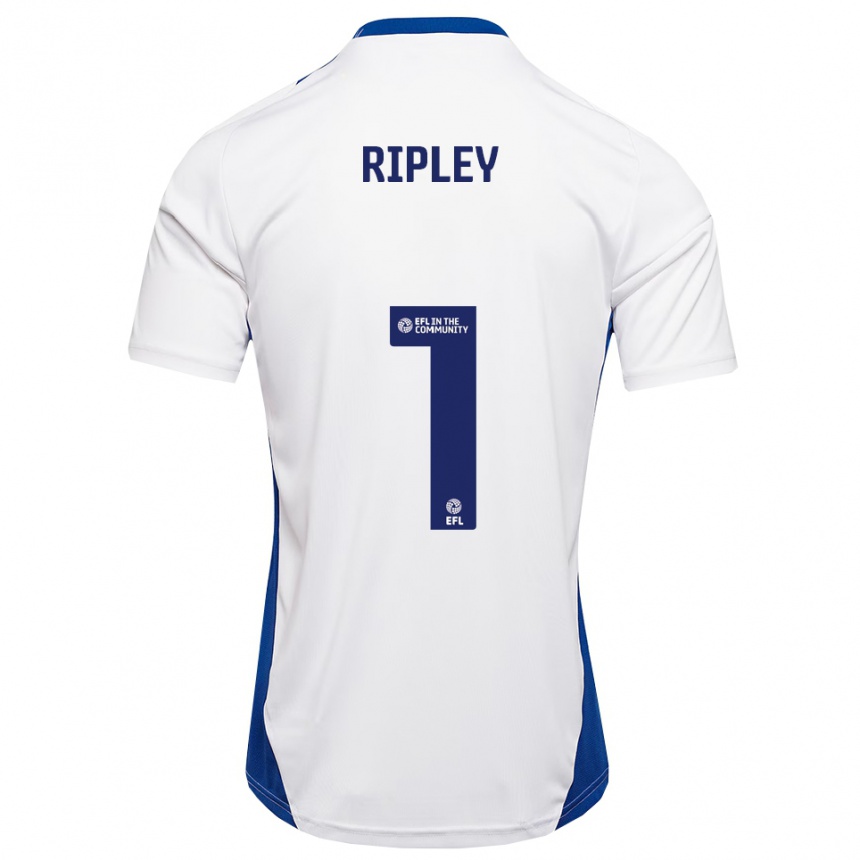 גברים כדורגל קונור ריפלי #1 לבן כחול הרחק ג'רזי 2025/26