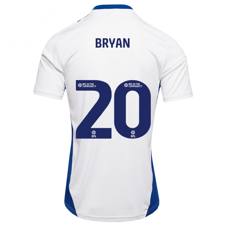 גברים כדורגל Joshua Bryan #20 לבן כחול הרחק ג'רזי 2025/26