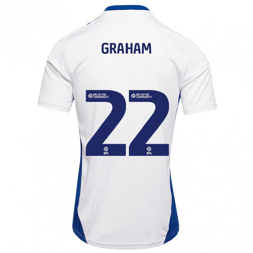 גברים כדורגל Jess Graham #22 לבן כחול הרחק ג'רזי 2025/26