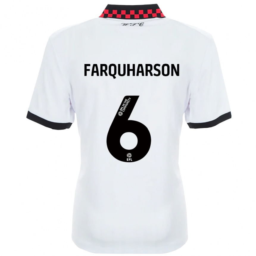 גברים כדורגל פריסטלי פרקוורסון #6 לבן שחור הרחק ג'רזי 2025/26