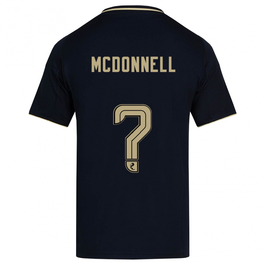 גברים כדורגל נועה מקדונל #0 כחול נייבי זהב הרחק ג'רזי 2025/26