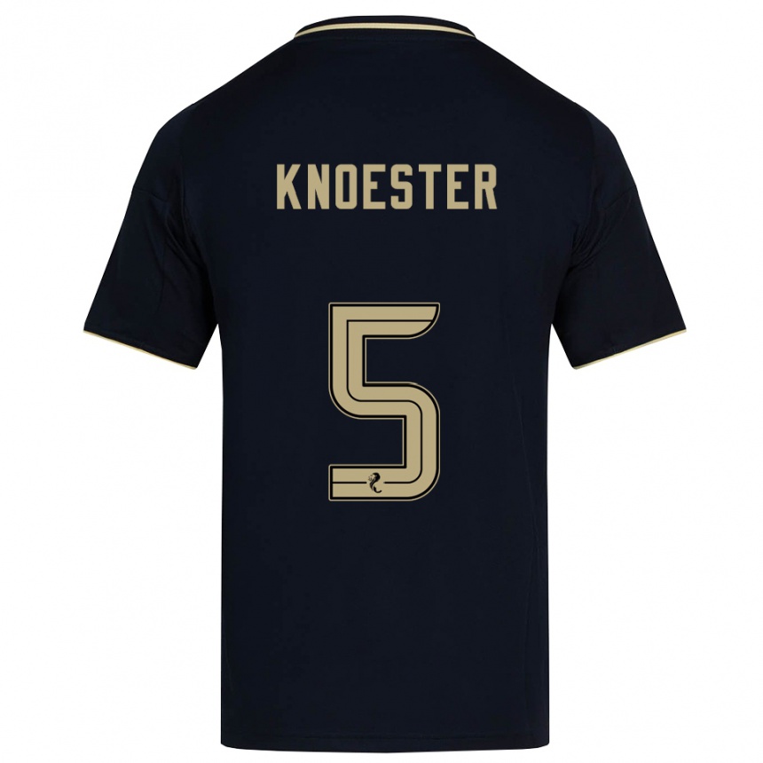 גברים כדורגל מאטס קנוסטר #5 כחול נייבי זהב הרחק ג'רזי 2025/26