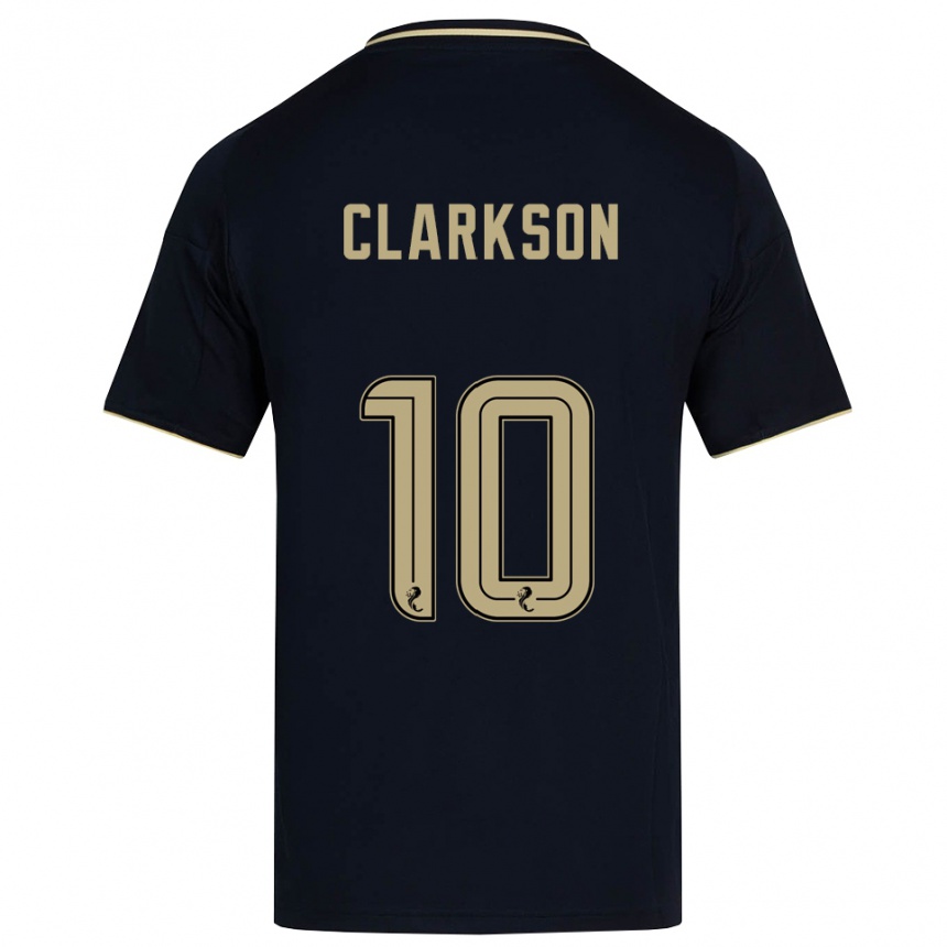 גברים כדורגל לייטון קלארקסון #10 כחול נייבי זהב הרחק ג'רזי 2025/26