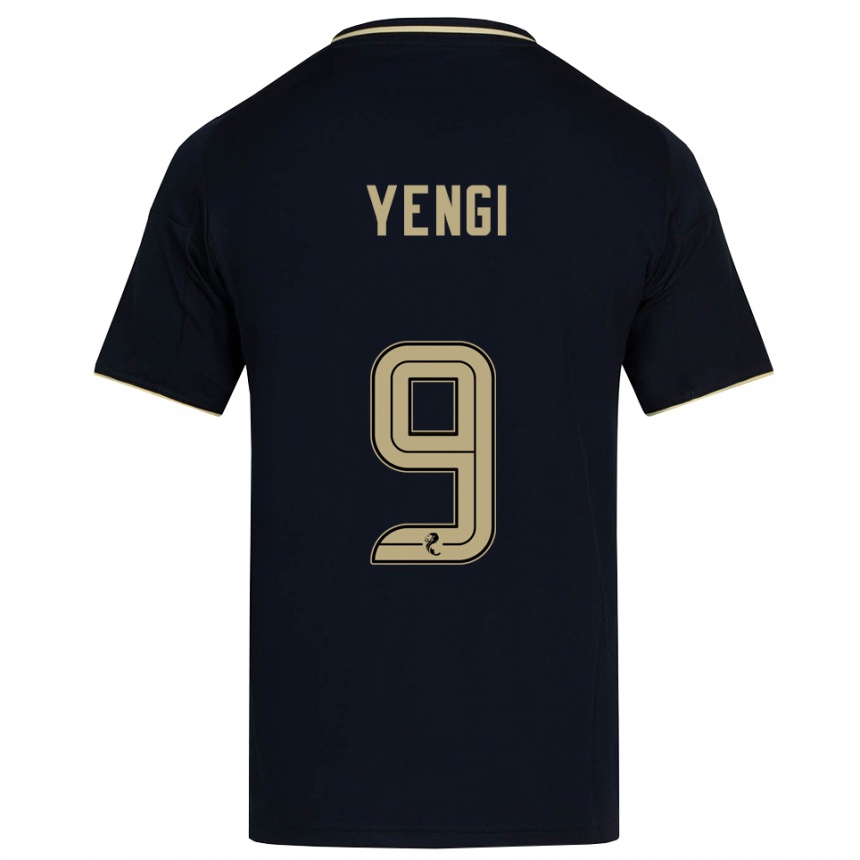 גברים כדורגל קוסיני ינגי #9 כחול נייבי זהב הרחק ג'רזי 2025/26
