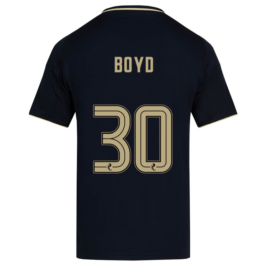 גברים כדורגל פלטשר בויד #30 כחול נייבי זהב הרחק ג'רזי 2025/26