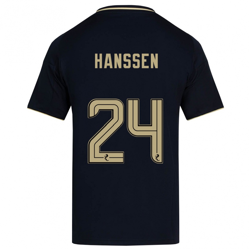 גברים כדורגל נאדין הנסן #24 כחול נייבי זהב הרחק ג'רזי 2025/26
