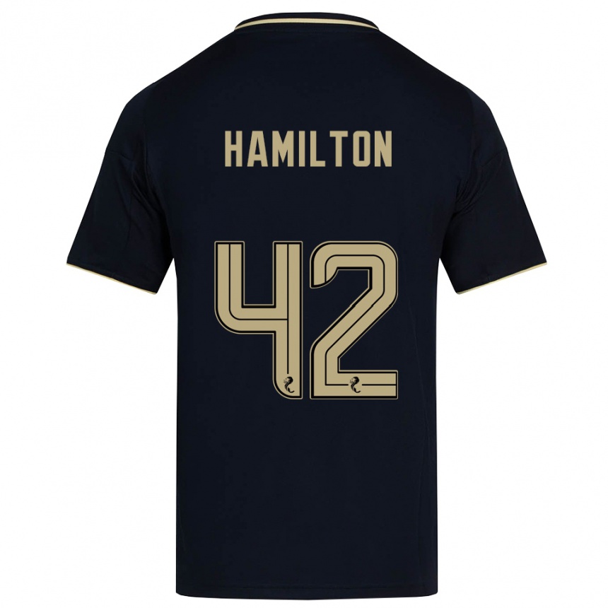 גברים כדורגל ברנדן המילטון #42 כחול נייבי זהב הרחק ג'רזי 2025/26