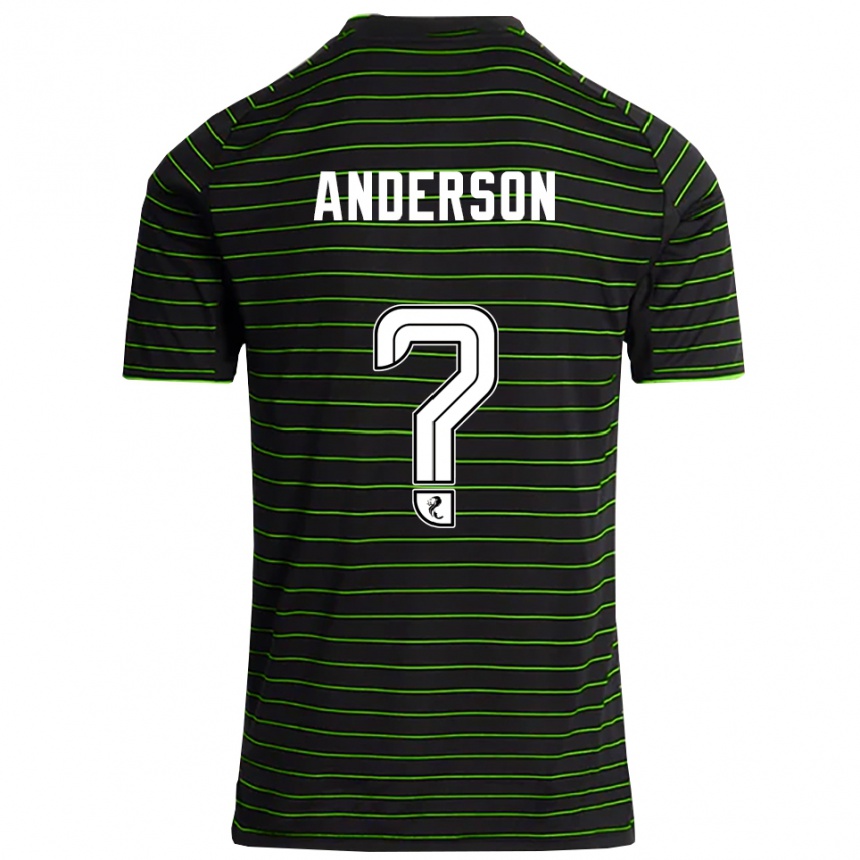 גברים כדורגל Cayden Anderson #0 שחור ירוק הרחק ג'רזי 2025/26