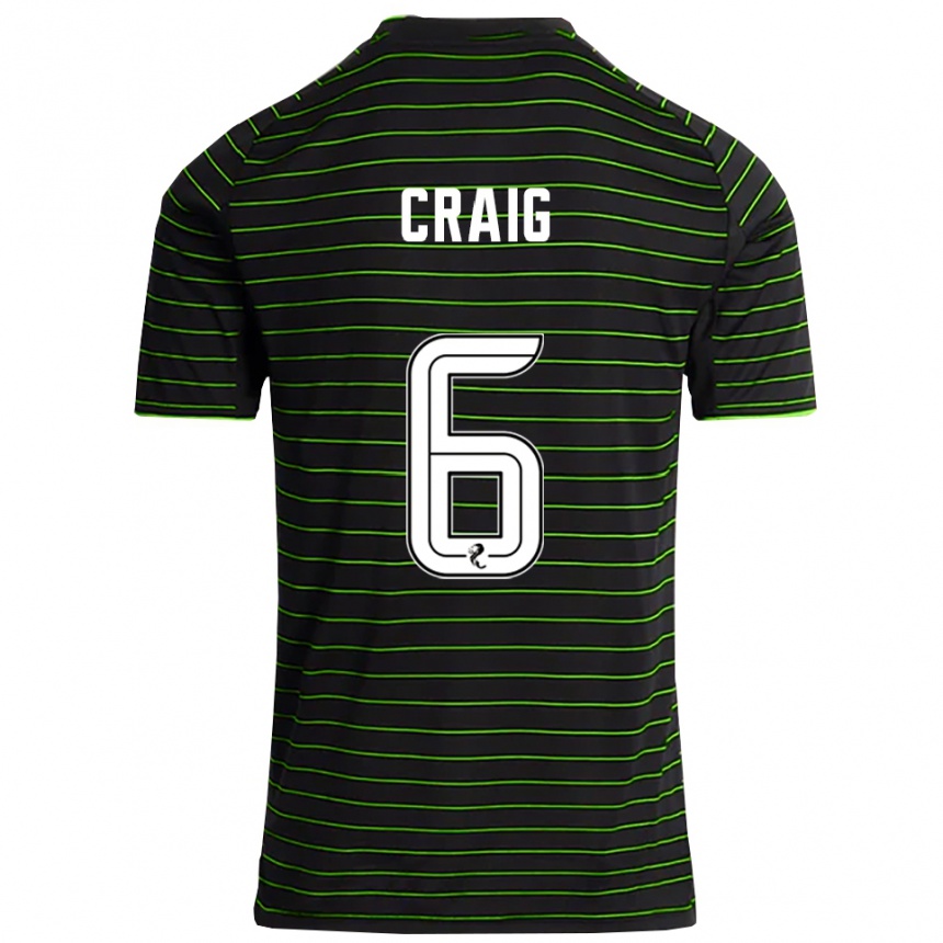 גברים כדורגל קלואי נורמה קרייג #6 שחור ירוק הרחק ג'רזי 2025/26