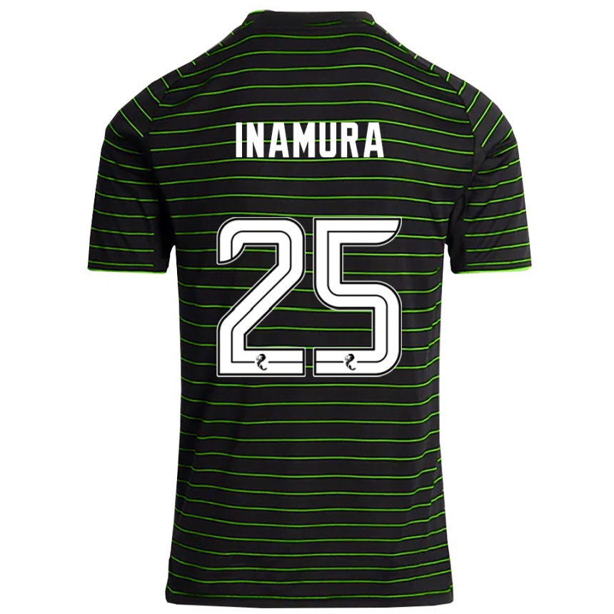 גברים כדורגל האיאטו אינמורה #25 שחור ירוק הרחק ג'רזי 2025/26