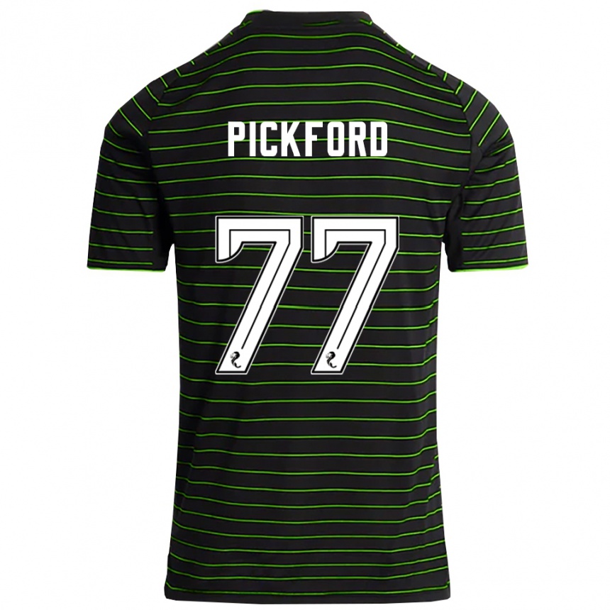 גברים כדורגל Tom Pickford #77 שחור ירוק הרחק ג'רזי 2025/26