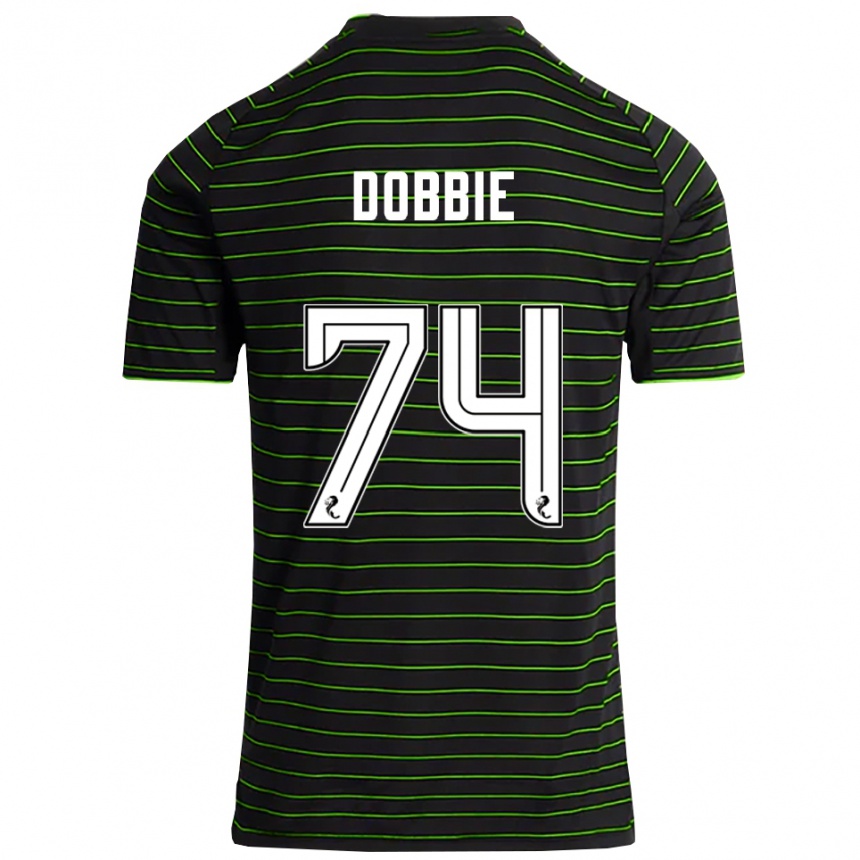 גברים כדורגל לואיס דובי #74 שחור ירוק הרחק ג'רזי 2025/26