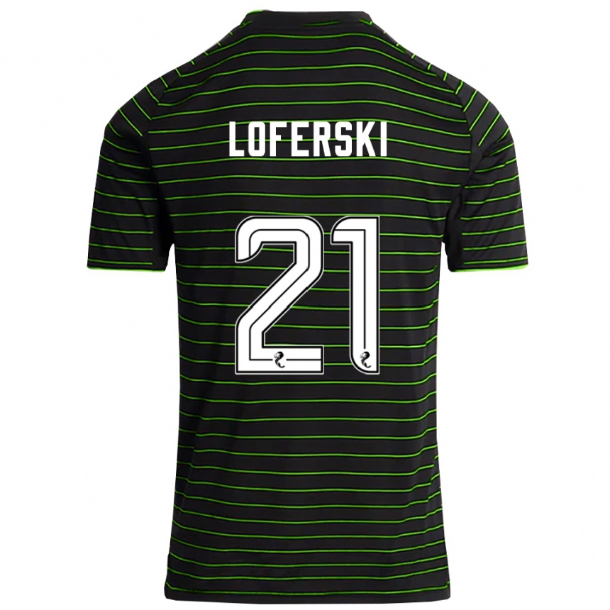 גברים כדורגל קיט לופרסקי #21 שחור ירוק הרחק ג'רזי 2025/26