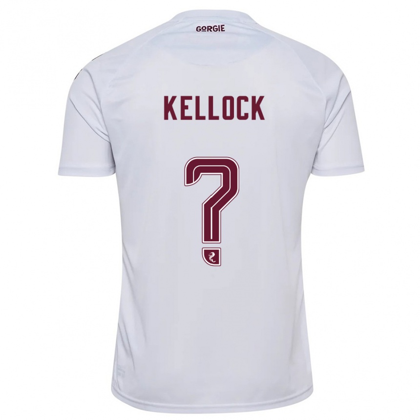 גברים כדורגל Peter Kellock #0 לבן בורדו הרחק ג'רזי 2025/26