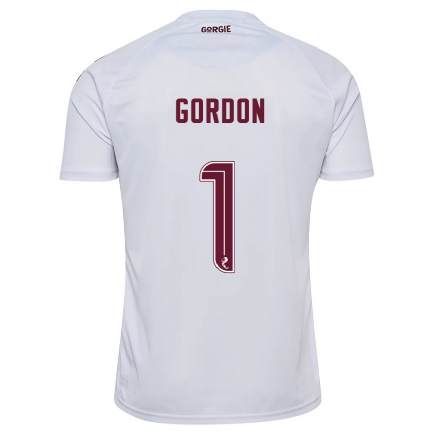 גברים כדורגל קרייג גורדון #1 לבן בורדו הרחק ג'רזי 2025/26