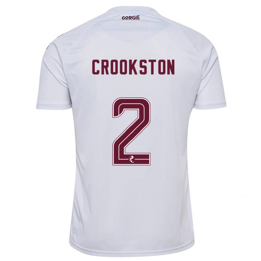 גברים כדורגל גרגור קרוקסטון #2 לבן בורדו הרחק ג'רזי 2025/26