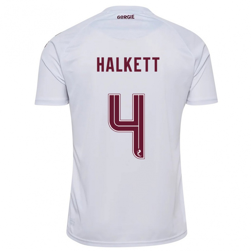 גברים כדורגל קרייג האלקט #4 לבן בורדו הרחק ג'רזי 2025/26