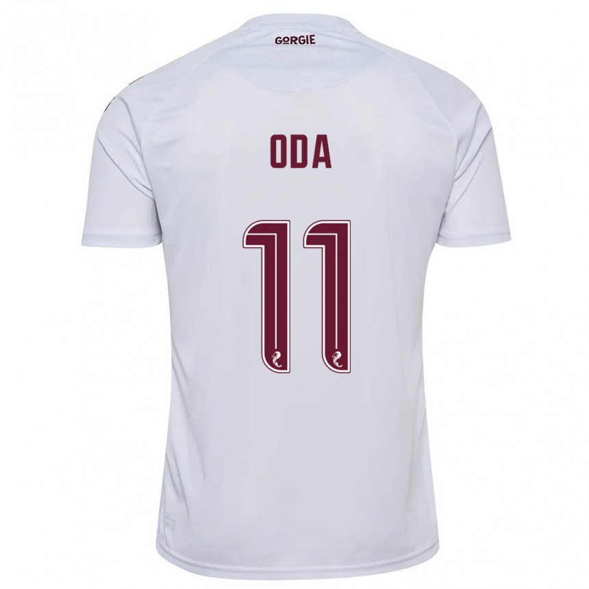 גברים כדורגל יוטארו אודה #11 לבן בורדו הרחק ג'רזי 2025/26