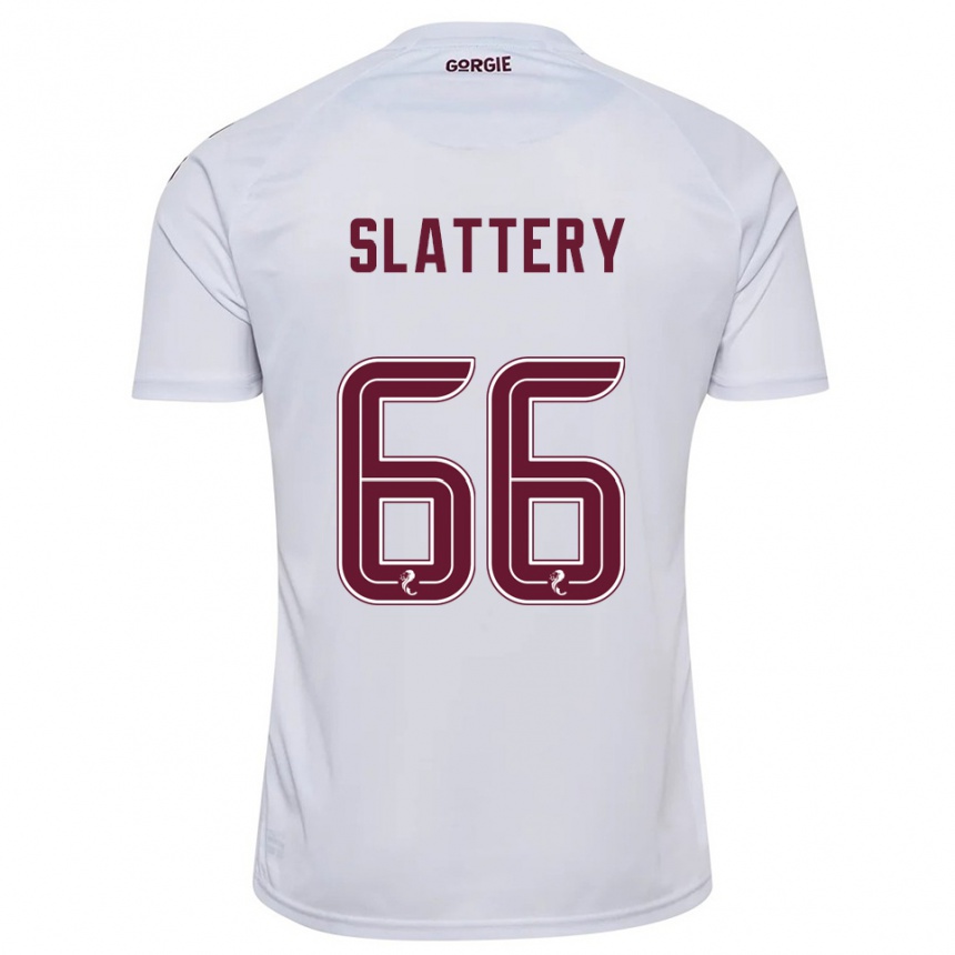 גברים כדורגל ג'נה סלאטרי #66 לבן בורדו הרחק ג'רזי 2025/26